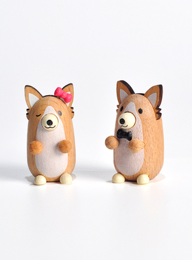 jeancard木质diy摆件桌面可爱