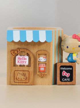 jeancard木质桌面盆器卡通