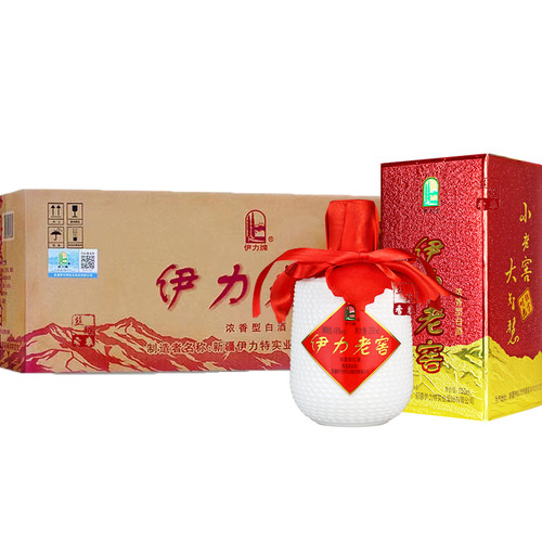 新疆白酒伊力老窖小老窖镀金时光纯粮食浓香型46度250ml*10瓶伊犁 - 图0