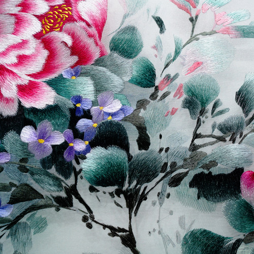 刺绣画苏绣成品客厅挂画国色天香富贵牡丹苏州手工中式餐厅装饰画 - 图2