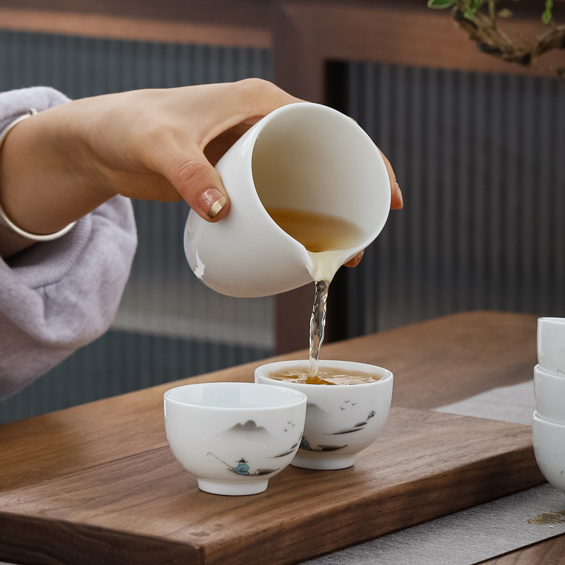 陶瓷茶具公道杯茶漏套装分茶器一体分茶杯紫砂装茶器公平杯过滤网-图1