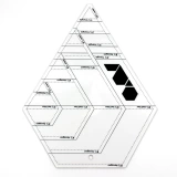 Алмазные лоскутные лоскутные лоскутные решетки Треугольщики алмазной линейки Diy Patchwork ручная чертежная линейка QR0907