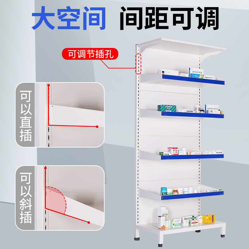 医院药房西药架门诊开放式药品架货架诊所西药柜抽拉摆药架诊疗桌-图1