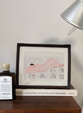 客厅玄关中古风手工画框装饰画