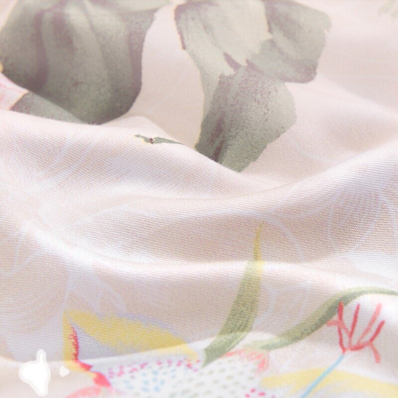 富安娜家纺全棉纯棉床上四件套田园风被套床单款床上用品秋冬床品