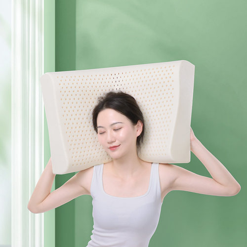 富安娜泰国进口乳胶枕头单人护颈椎睡眠成人橡胶儿童学生记忆枕芯 - 图0