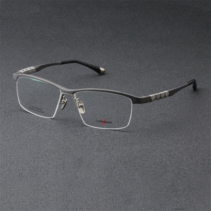 新款CHARMANT ZT27100夏蒙眼镜架Z钛男士商务半框光学镜框 - 图0