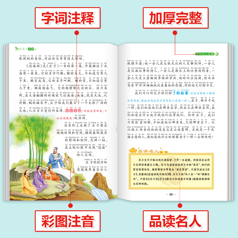 【学校指定】中外名人故事注音版小学生版名人成才励志故事经典一年级二年级三年级四年级课外书必读儿童阅读书小学拼音版-图1