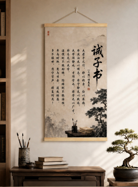 诸葛亮诫子书教室班级文化墙学生卧室静以修身家风劝学励志挂画