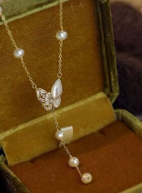 蝴蝶流苏项链网红爆款锁骨链满天星项链项链