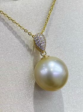 海水干枯色金珠吊坠