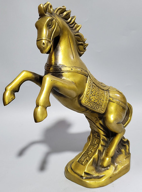 纯铜马风水招财马到成功立马发财家居客厅办公室装饰工艺唐马摆件