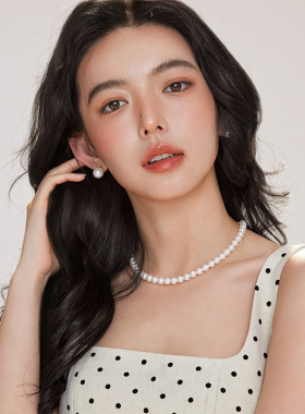 newmoon/金月拂雪/正圆贝珠项链