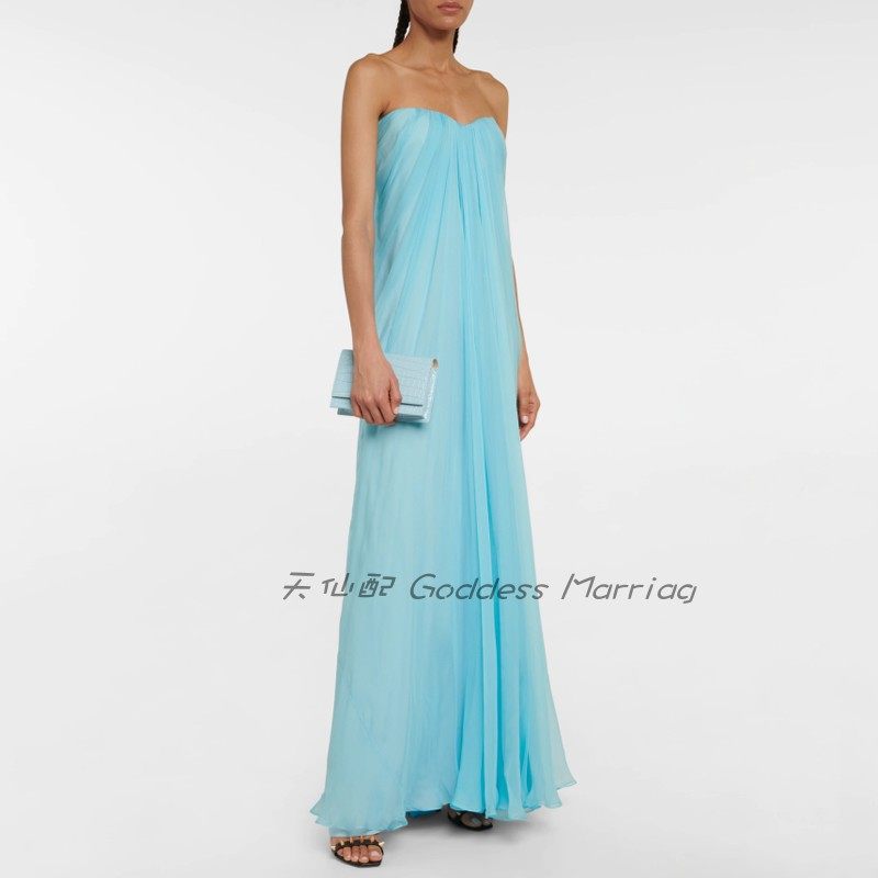 晚礼服2024新款时尚气质新娘姐妹伴娘裙长款优雅高腰连衣裙派对女