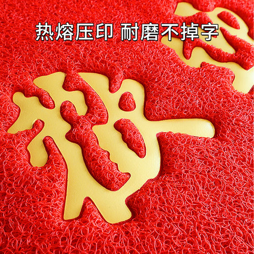 大门口出入平安地垫进门厅塑料丝圈欢迎光临脚垫地毯入户门垫定制 - 图1