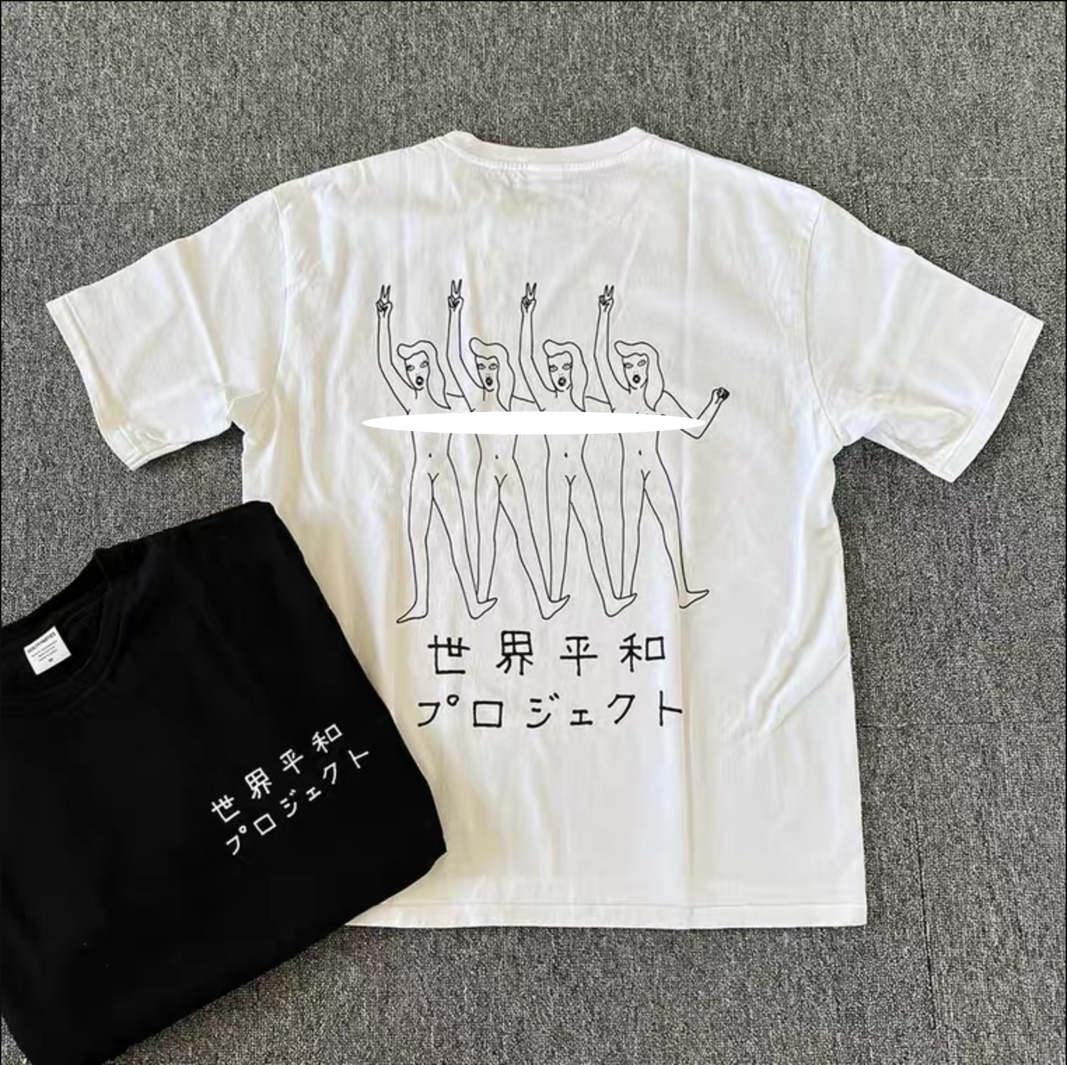 杰西WACKO MARIA22SS新款WASHED WEIGHT T-SHIRT世界和平短袖t恤 - 图1