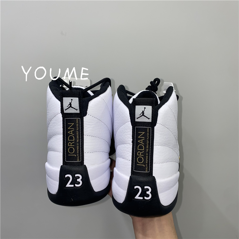 Air Jordan 12 AJ12金扣 乔12黑白金 男子休闲篮球鞋 CT8013-170