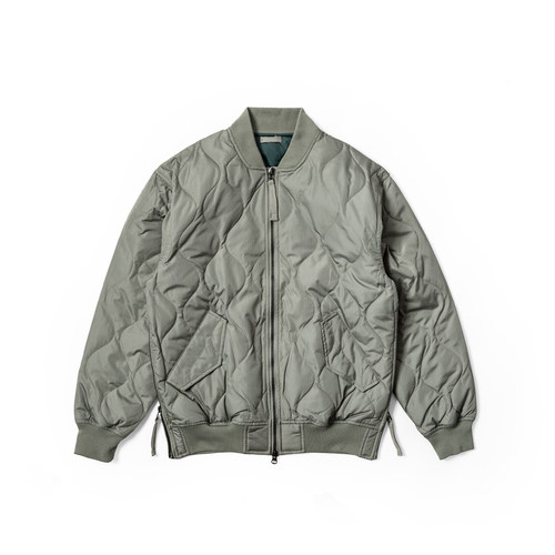 秋冬oversize军事风羽绒服 800FP波纹绗缝TAION宽松版MA-1外套 - 图3