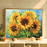 Полный бриллиант Новая модель 2023 Положите Diamond Cross -Sitch Living Room спальня в Sunflower Flower 5D Diamond Restaurant Simple