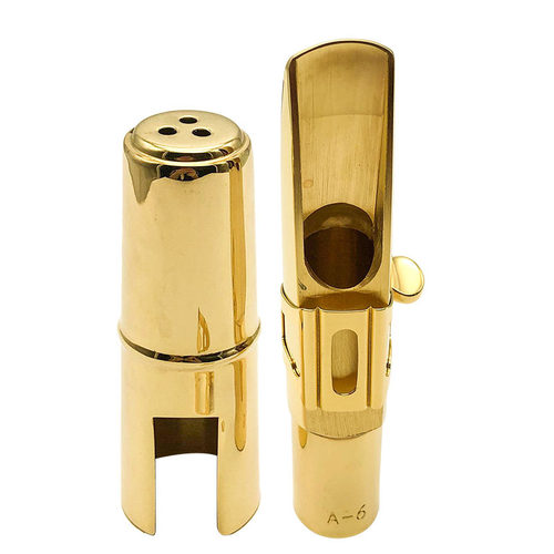 次中音降B萨克斯金属笛头大萨笛头吹嘴次中音萨克斯金属嘴子镀金 - 图2