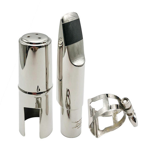 次中音降B萨克斯金属笛头大萨笛头吹嘴次中音萨克斯金属嘴子镀金 - 图0