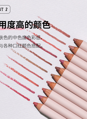 The Saem得鲜丝滑唇线笔不掉色口红防水持久自然修饰唇部勾线笔