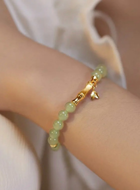 节节高升竹节手串和田钰高级感原创设计ins圆珠小众设计平安手链