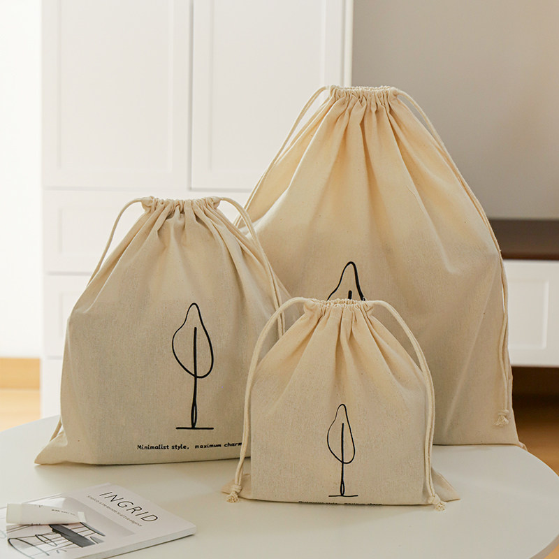 纯棉旅行收纳袋抽绳束口袋内衣袜子整理袋行李箱衣物袋包包保护袋,淘宝优惠券,粉丝福利购,淘宝优惠卷