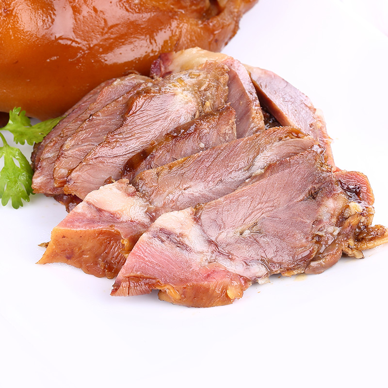 喜旺烧肉400g猪肉食品熟食山东特产即食肉食真空包装卤味猪头肉 - 图0