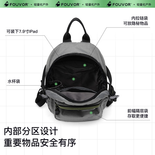 轻便双肩包女新款徒步旅游运动小包迷你旅行包户外防水登山小背包 - 图3