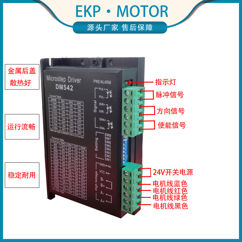 57二相步进电机套装1.2N1.8N2.2N3N DM542驱动器大扭矩带刹车手轮 - 图2