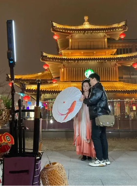 婚庆伞年年有鱼中国风装饰摆件伞