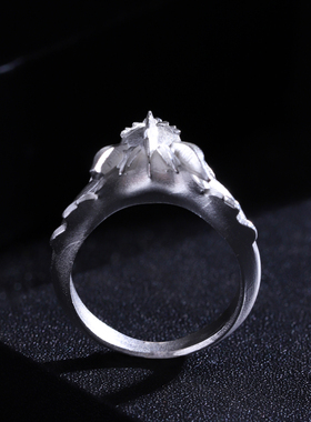 霸气立体龙纹戒男士小众设计感