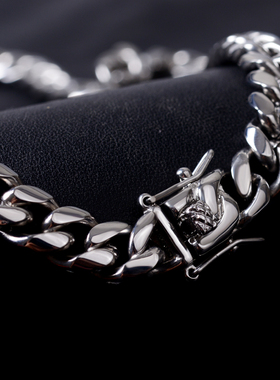 钛钢嘻哈CUBAN街头男女项链