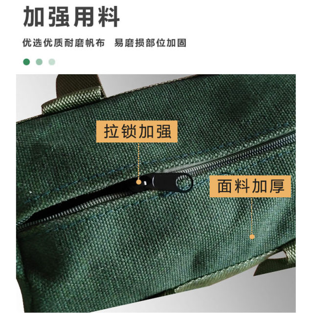 Toolkit Thickened Canvas Multifunctional Handbag Strong Wear-resistant Electrician Auto Repair Hardware Storage Bag