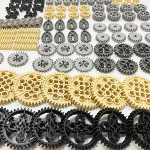 兼容乐高国产科技机械齿轮积木混装零件包9686补件配件拼插玩具 - 图0