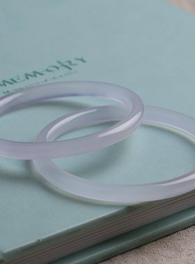 真玉良缘淡雅紫古风女玉髓美人条