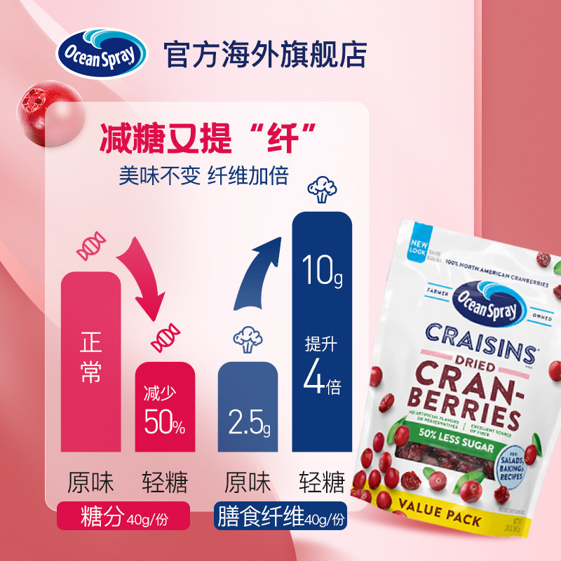 原装进口oceanspray优鲜沛曲奇饼干 OceanSpray海外蔓越莓干
