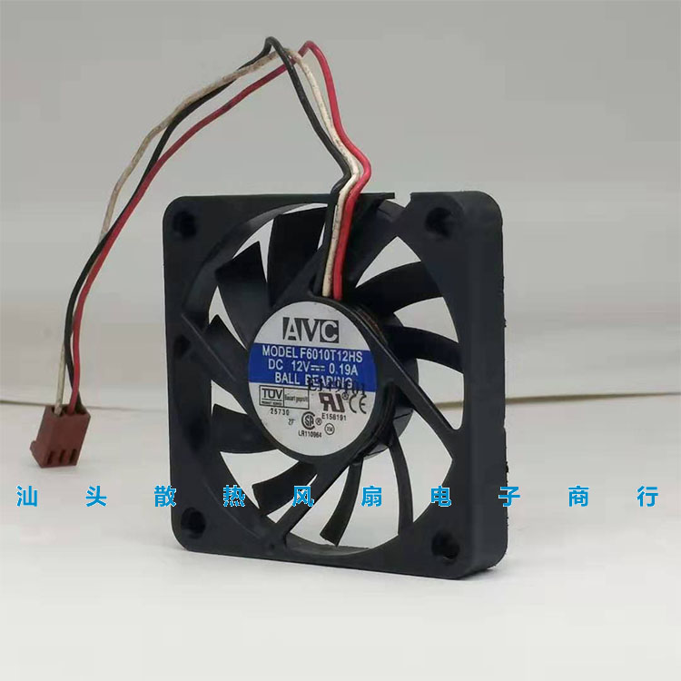 AVC F6010T12HS 12V 0.19A 6010 6cm 电脑CPU服务器机箱散热风扇 - 图1