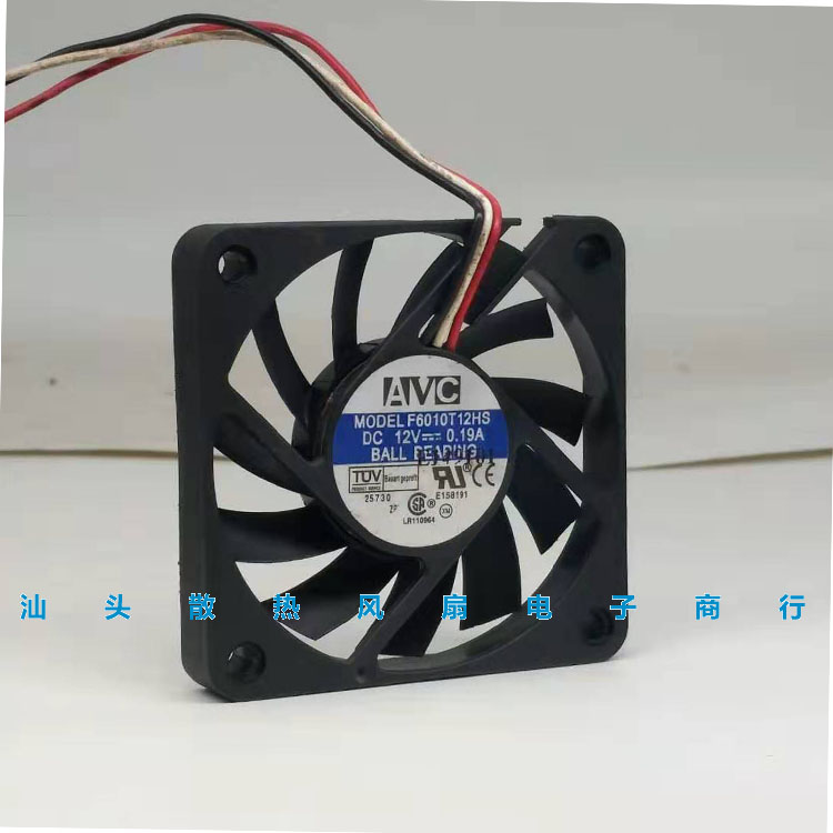 AVC F6010T12HS 12V 0.19A 6010 6cm 电脑CPU服务器机箱散热风扇 - 图0