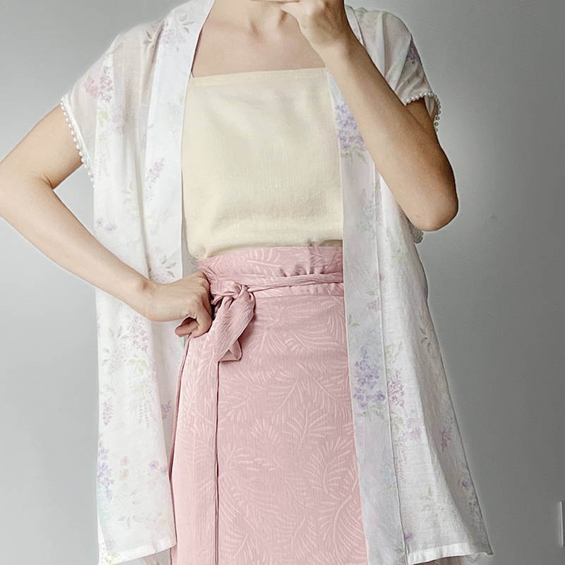 暗袖盈香【紫藤】汉服女宋制背心日常通勤可穿 - 图1