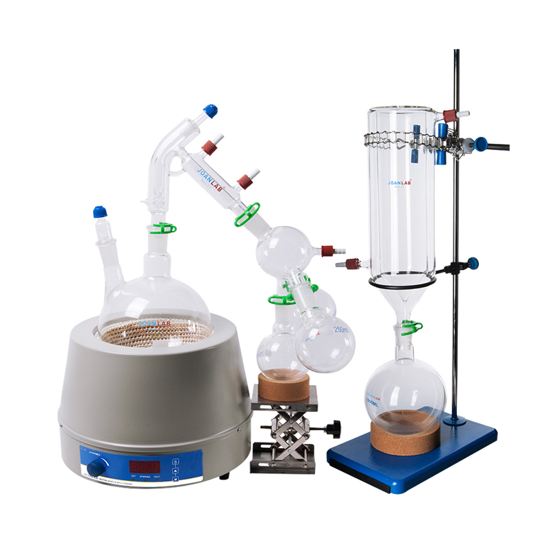 群安仪器 玻璃微量蒸馏装置提炼提纯 2L 5L化学实验套装配加热套 - 图2