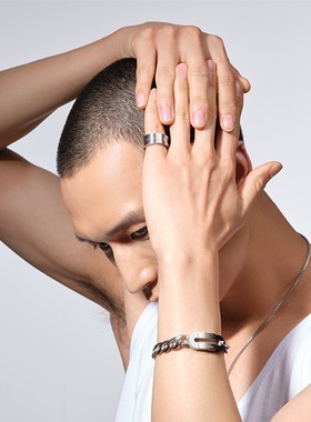 CK时尚男士精钢材质潮流戒指