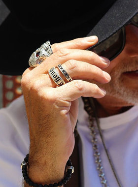 KING BABY明星同款星星联排戒指美国摇滚潮流ins风五角星个性礼物