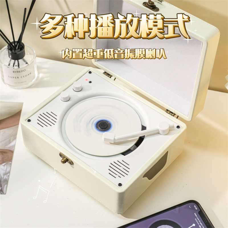 复古CD一体机蓝牙音箱黑胶唱片音响光碟光盘音乐专辑cd播放器便携 - 图2