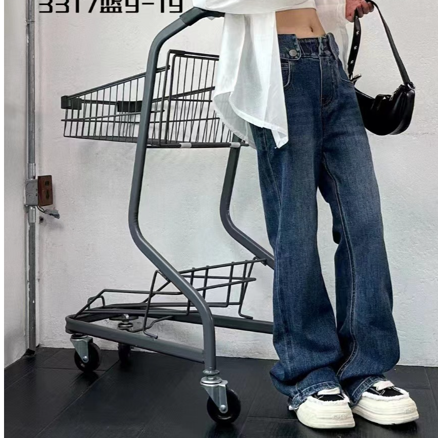 童装阳光爱橦女童牛仔微喇叭裤2024秋装新款中大童弹力长裤子3317,淘宝优惠券,粉丝福利购,淘宝优惠卷