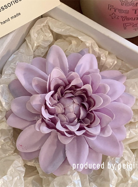 春夏紫色系唯美绣球花朵发夹