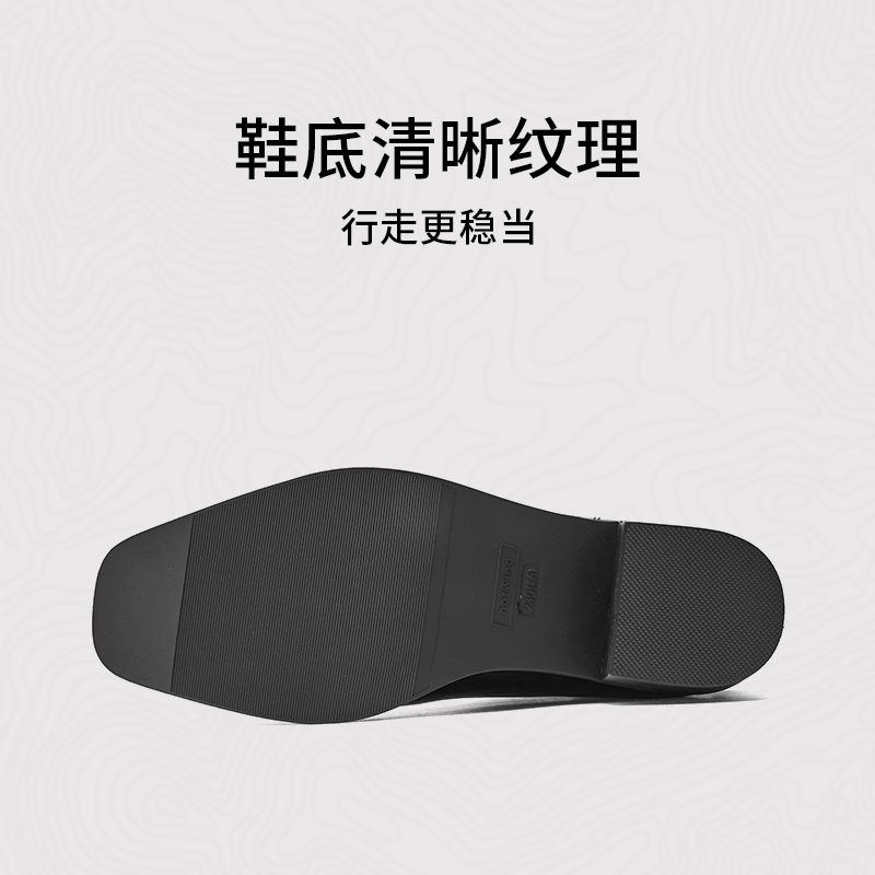 热风西部牛仔靴女2025年冬季新款复古V口短靴百搭时装靴子女鞋 - 图1