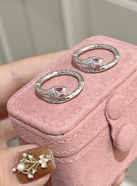 s925纯银灵蛇戒指女小众设计