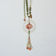 2026 new high-end gold silk jade Ruyi lock car pendant chalcedony and field jade ancient wind car interior pendant for women
